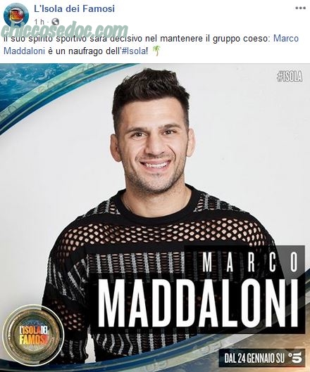 “ISOLA DEI FAMOSI 14” - Marco Maddaloni ufficialmente nel cast dei naufraghi..