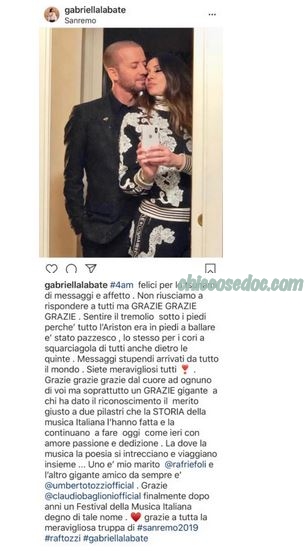 "SANREMO 2019" - Raf e la moglie Gabriella Labate..