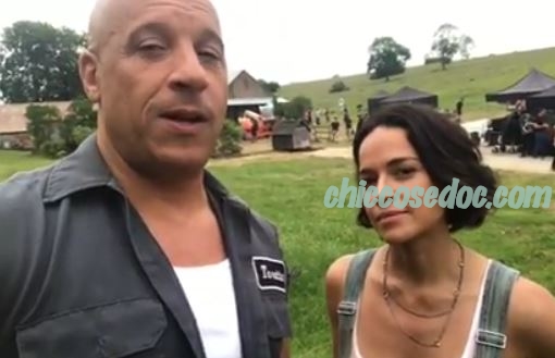 "FAST 9" - Vin Diesel e Michelle Rodriguez sul set per le riprese del nono capitolo della saga sulla velocità..