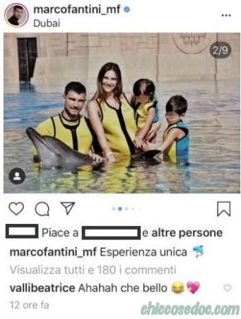 Il "Capodanno" a Dubai di Marco Fantini e Beatrice Valli, con i figli Alessandro e Bianca ed il bebè di prossimo arrivo..