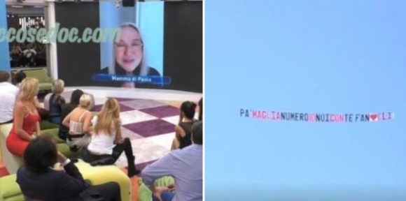 "GRANDE FRATELLO VIP 4" - Il videomessaggio di Eleonora Giorgi per rassicurare il figlio Paolo Ciavarro ed il nuovo aereo fatto volare per lui in "Casa" con il nome di Clizia Incorvaia..